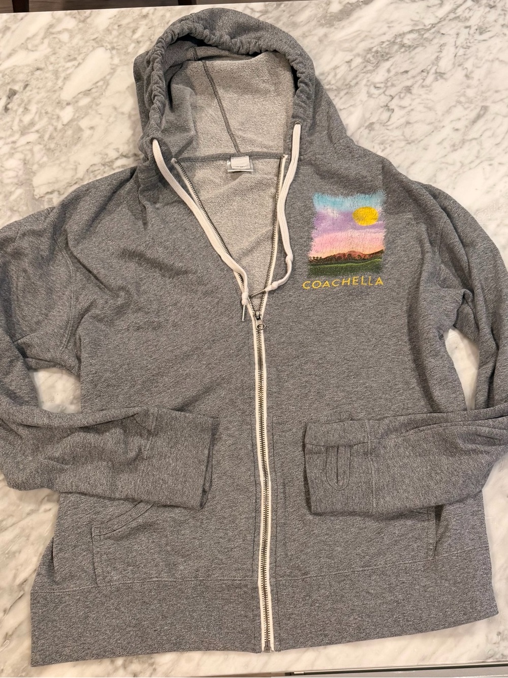 Coachella 2015 festival desert beach sz M thumb hole hoodie